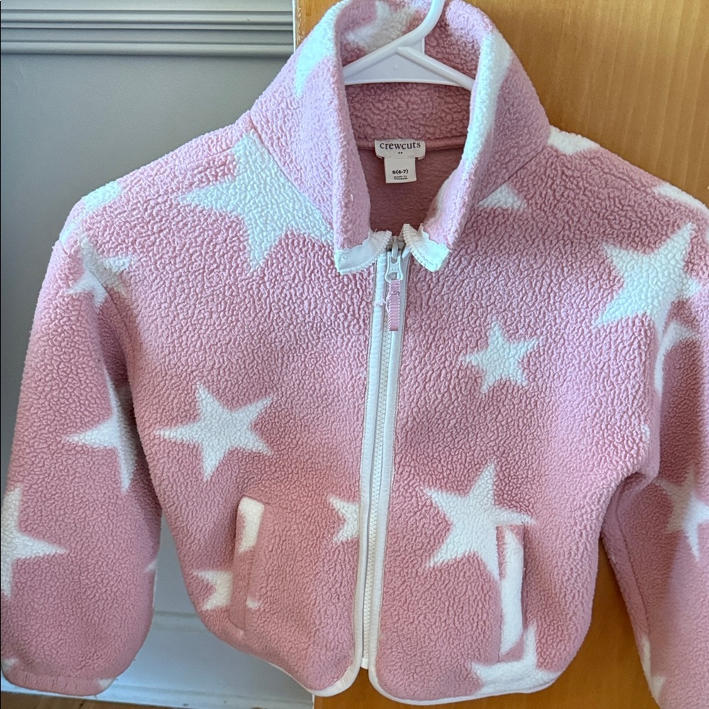 Crewcuts Pink Star Fleece Jacket